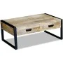 Mesa de centro con 2 cajones madera maciza mango 100x60x40 cm de vidaXL, Mesas de centro - Ref: Foro24-243297, Precio: 284,27...