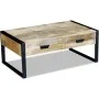 Mesa de centro con 2 cajones madera maciza mango 100x60x40 cm de vidaXL, Mesas de centro - Ref: Foro24-243297, Precio: 284,27...