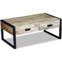 Coffee table with 2 drawers solid mango wood 100x60x40 cm by vidaXL, Coffee table - Ref: Foro24-243297, Price: 289,26 €, Disc...