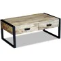 Mesa de centro con 2 cajones madera maciza mango 100x60x40 cm de vidaXL, Mesas de centro - Ref: Foro24-243297, Precio: 284,27...