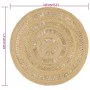 Alfombra hecha a mano de yute trenzado 120 cm de vidaXL, Alfombras - Ref: Foro24-133708, Precio: 45,21 €, Descuento: %