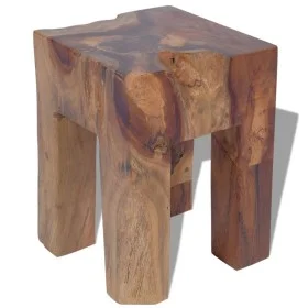 Solid teak wood stool by vidaXL, Folding stools and chairs - Ref: Foro24-243471, Price: 88,75 €, Discount: %