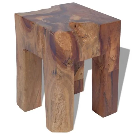 Solid teak wood stool by vidaXL, Folding stools and chairs - Ref: Foro24-243471, Price: 88,75 €, Discount: %