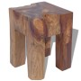 Solid teak wood stool by vidaXL, Folding stools and chairs - Ref: Foro24-243471, Price: 115,10 €, Discount: %