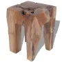 Solid teak wood stool by vidaXL, Folding stools and chairs - Ref: Foro24-243471, Price: 88,75 €, Discount: %
