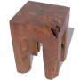 Solid teak wood stool by vidaXL, Folding stools and chairs - Ref: Foro24-243471, Price: 115,10 €, Discount: %