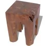 Solid teak wood stool by vidaXL, Folding stools and chairs - Ref: Foro24-243471, Price: 88,75 €, Discount: %