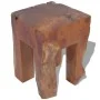 Solid teak wood stool by vidaXL, Folding stools and chairs - Ref: Foro24-243471, Price: 88,75 €, Discount: %