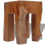 Solid teak wood stool by vidaXL, Folding stools and chairs - Ref: Foro24-243471, Price: 88,75 €, Discount: %