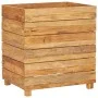 Arriate elevado madera de teca reciclada y acero 50x40x55 cm de vidaXL, Maceteros y jardineras - Ref: Foro24-47424, Precio: 8...