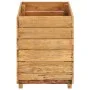 Arriate elevado madera de teca reciclada y acero 50x40x55 cm de vidaXL, Maceteros y jardineras - Ref: Foro24-47424, Precio: 8...