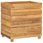 Arriate elevado madera de teca reciclada y acero 50x40x55 cm de vidaXL, Maceteros y jardineras - Ref: Foro24-47424, Precio: 8...