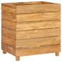 Hochbeet aus recyceltem Teakholz und Stahl, 50 x 40 x 55 cm von vidaXL, Töpfe und Pflanzgefäße - Ref: Foro24-47424, Preis: 90...
