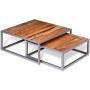 Coffee table set 2 units solid acacia wood by vidaXL, Coffee table - Ref: Foro24-244232, Price: 120,33 €, Discount: %