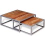 Coffee table set 2 units solid acacia wood by vidaXL, Coffee table - Ref: Foro24-244232, Price: 120,33 €, Discount: %