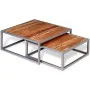 Juego de mesas de centro 2 unidades madera maciza de acacia de vidaXL, Mesas de centro - Ref: Foro24-244232, Precio: 119,34 €...