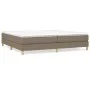 Taupe gray fabric bed frame 200x200 cm by vidaXL, Beds and slatted bases - Ref: Foro24-3120642, Price: 123,04 €, Discount: %