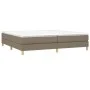Taupe gray fabric bed frame 200x200 cm by vidaXL, Beds and slatted bases - Ref: Foro24-3120642, Price: 123,04 €, Discount: %