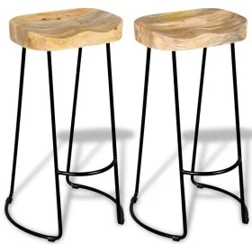 Kitchen bar stools 2 units solid mango wood by vidaXL, Kitchen stools - Ref: Foro24-244010, Price: 183,28 €, Discount: %