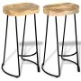 Kitchen bar stools 2 units solid mango wood by vidaXL, Kitchen stools - Ref: Foro24-244010, Price: 185,38 €, Discount: %