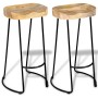 Küchenbarhocker 2 Einheiten aus massivem Mangoholz von vidaXL, Küchenhocker - Ref: Foro24-244010, Preis: 185,95 €, Rabatt: %