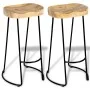 Küchenbarhocker 2 Einheiten aus massivem Mangoholz von vidaXL, Küchenhocker - Ref: Foro24-244010, Preis: 183,28 €, Rabatt: %