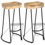 Küchenbarhocker 2 Einheiten aus massivem Mangoholz von vidaXL, Küchenhocker - Ref: Foro24-244010, Preis: 185,95 €, Rabatt: %