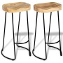 Küchenbarhocker 2 Einheiten aus massivem Mangoholz von vidaXL, Küchenhocker - Ref: Foro24-244010, Preis: 185,95 €, Rabatt: %