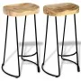 Kitchen bar stools 2 units solid mango wood by vidaXL, Kitchen stools - Ref: Foro24-244010, Price: 185,38 €, Discount: %