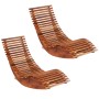 Schaukelliegen 2 Einheiten aus massivem Akazienholz von vidaXL, Gartenstühle - Ref: Foro24-277093, Preis: 240,12 €, Rabatt: %