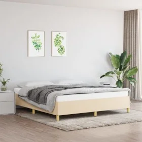 Cream fabric bed frame 180x200 cm by vidaXL, Beds and slatted bases - Ref: Foro24-3120982, Price: 137,77 €, Discount: %
