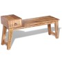 Bank mit Schublade aus massivem Mangoholz 120x36x60 cm von vidaXL, Bänke für Hallen und Lager - Ref: Foro24-243461, Preis: 21...