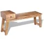 Bank mit Schublade aus massivem Mangoholz 120x36x60 cm von vidaXL, Bänke für Hallen und Lager - Ref: Foro24-243461, Preis: 21...