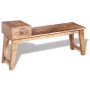 Bank mit Schublade aus massivem Mangoholz 120x36x60 cm von vidaXL, Bänke für Hallen und Lager - Ref: Foro24-243461, Preis: 21...