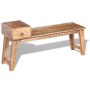 Bank mit Schublade aus massivem Mangoholz 120x36x60 cm von vidaXL, Bänke für Hallen und Lager - Ref: Foro24-243461, Preis: 21...