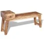 Bank mit Schublade aus massivem Mangoholz 120x36x60 cm von vidaXL, Bänke für Hallen und Lager - Ref: Foro24-243461, Preis: 21...