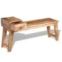 Bank mit Schublade aus massivem Mangoholz 120x36x60 cm von vidaXL, Bänke für Hallen und Lager - Ref: Foro24-243461, Preis: 21...