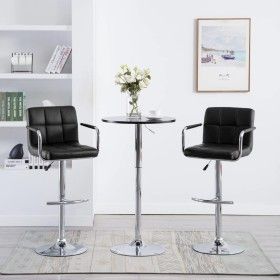 Küchenhocker 2 Einheiten aus schwarzem Kunstleder von vidaXL, Küchenhocker - Ref: Foro24-323624, Preis: 142,48 €, Rabatt: %