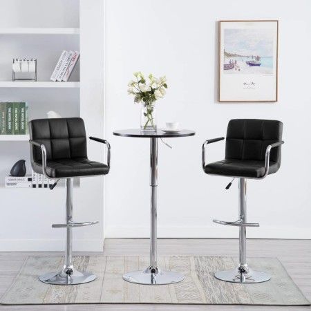 Küchenhocker 2 Einheiten aus schwarzem Kunstleder von vidaXL, Küchenhocker - Ref: Foro24-323624, Preis: 142,48 €, Rabatt: %