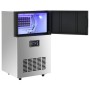 Máquina de hacer cubitos de hielo plateada 45 kg/24 h
