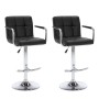 Kitchen stools 2 units black synthetic leather by vidaXL, Kitchen stools - Ref: Foro24-323624, Price: 142,48 €, Discount: %