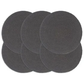 Rundes Tischset, 6 Stück, einfarbig, dunkelgraue Baumwolle, 38 cm von vidaXL, Tischsets - Ref: Foro24-133847, Preis: 30,72 €,...