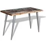 Recycled solid wood dining table 120x60x76 cm by vidaXL, Kitchen and dining tables - Ref: Foro24-244242, Price: 169,62 €, Dis...