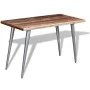 Recycled solid wood dining table 120x60x76 cm by vidaXL, Kitchen and dining tables - Ref: Foro24-244242, Price: 169,62 €, Dis...