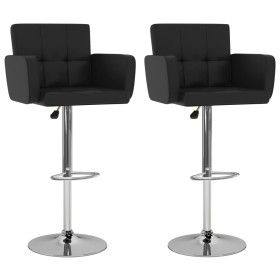 Küchenbarhocker 2 Einheiten aus schwarzem Kunstleder von vidaXL, Küchenhocker - Ref: Foro24-323654, Preis: 167,25 €, Rabatt: %