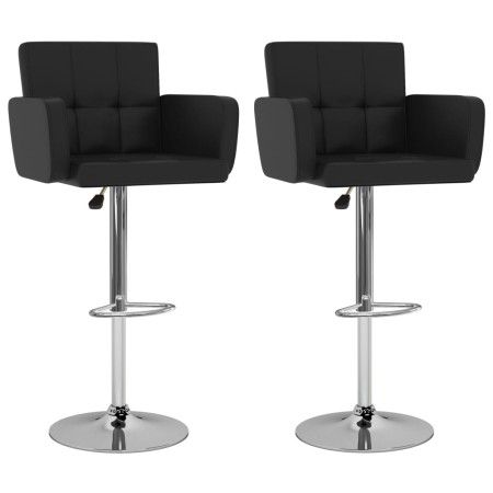 Küchenbarhocker 2 Einheiten aus schwarzem Kunstleder von vidaXL, Küchenhocker - Ref: Foro24-323654, Preis: 167,14 €, Rabatt: %