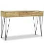 Solid teak console table 120x35x76 cm by vidaXL, Side tables - Ref: Foro24-244573, Price: 162,78 €, Discount: %