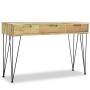 Solid teak console table 120x35x76 cm by vidaXL, Side tables - Ref: Foro24-244573, Price: 163,82 €, Discount: %