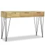 Solid teak console table 120x35x76 cm by vidaXL, Side tables - Ref: Foro24-244573, Price: 162,78 €, Discount: %