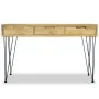 Solid teak console table 120x35x76 cm by vidaXL, Side tables - Ref: Foro24-244573, Price: 162,78 €, Discount: %